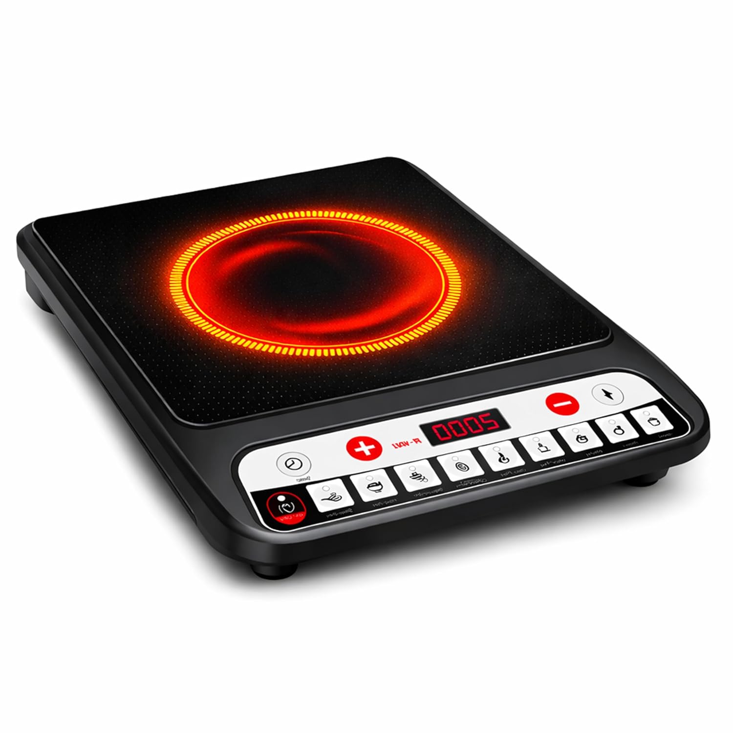 2000W Induction Cooktop with 4-Digit Display