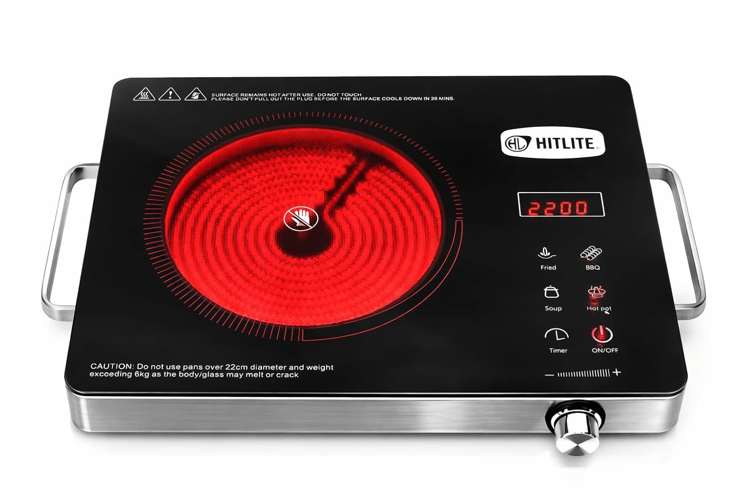 2200W Infrared Cooktop