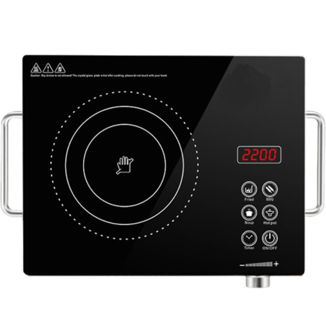 BLUETRAX Classic 2200 Watt Infrared Cooktop with Crystal Glass & Touch Panel