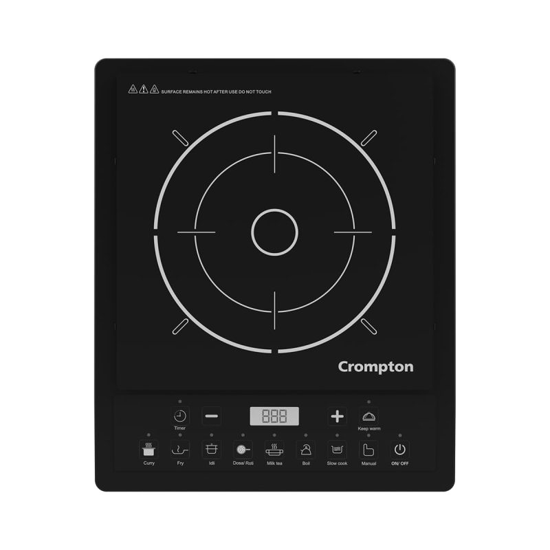 Crompton Instaserve 1600 W Induction Cooktop 7 One touch Indian Menus