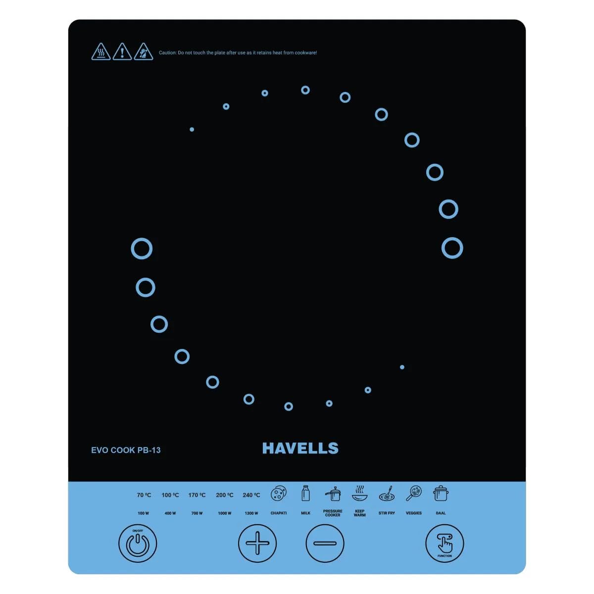 Havells Evo Cook PB13 Induction Cooktop Push Button 1300 Watt