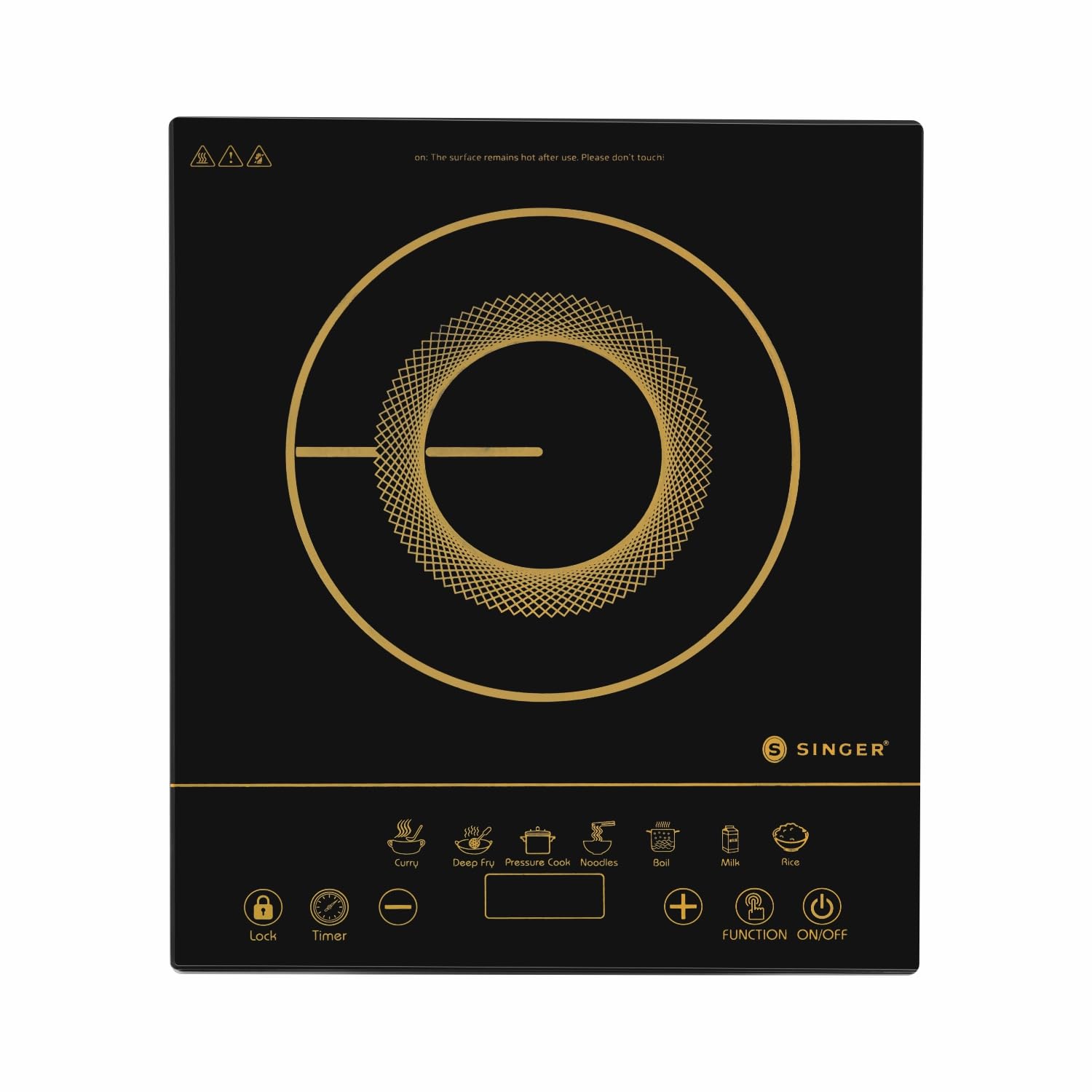 SINGER Premia 2000W Induction Cooktop with 7 Cooking Menus