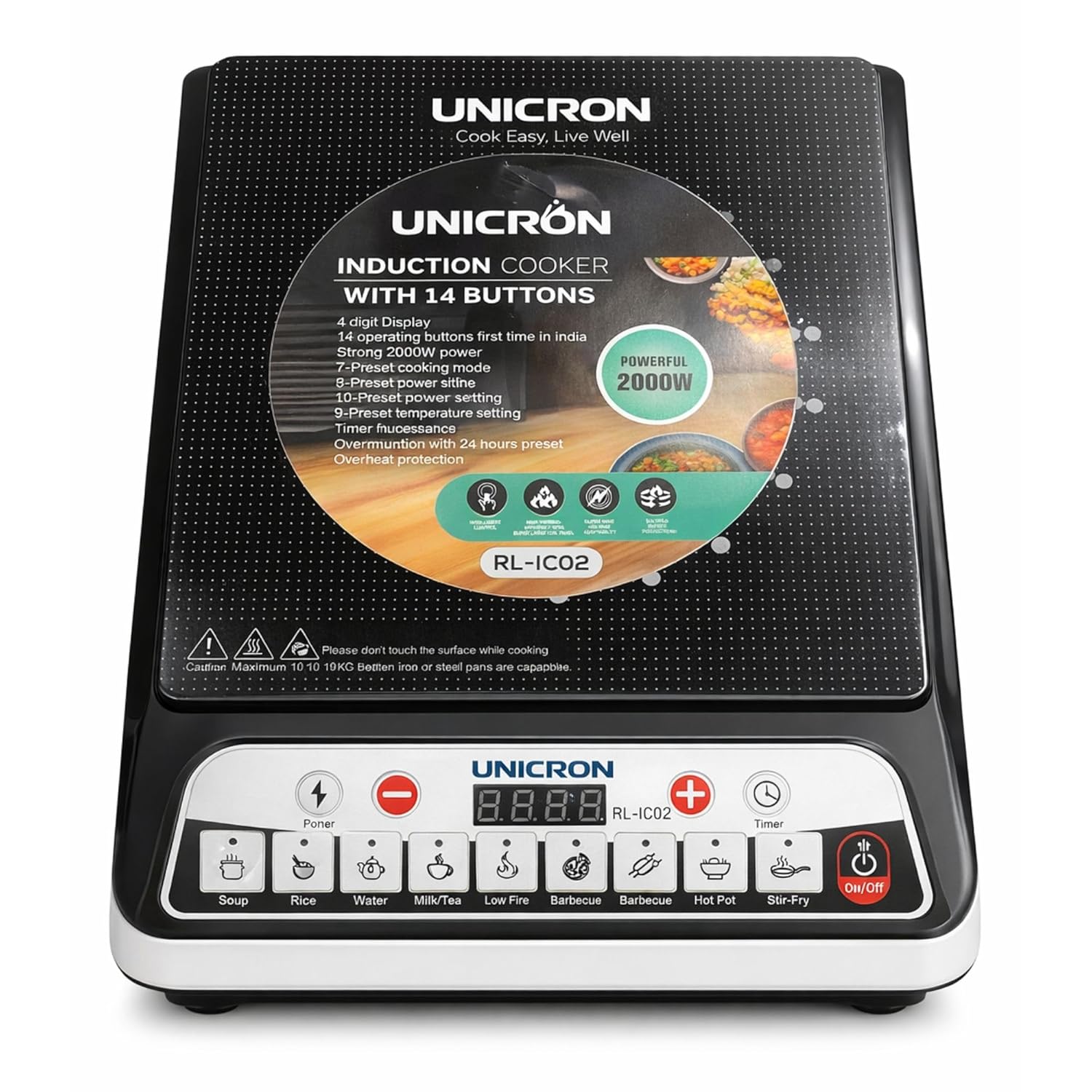 UNICRON PIRC 1.0 2000 Watts Infrared Cooktop