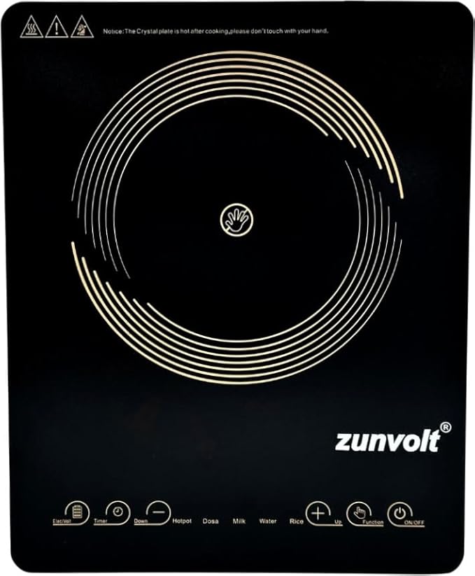 ZunVolt 2000W Crystal Touch Control Induction