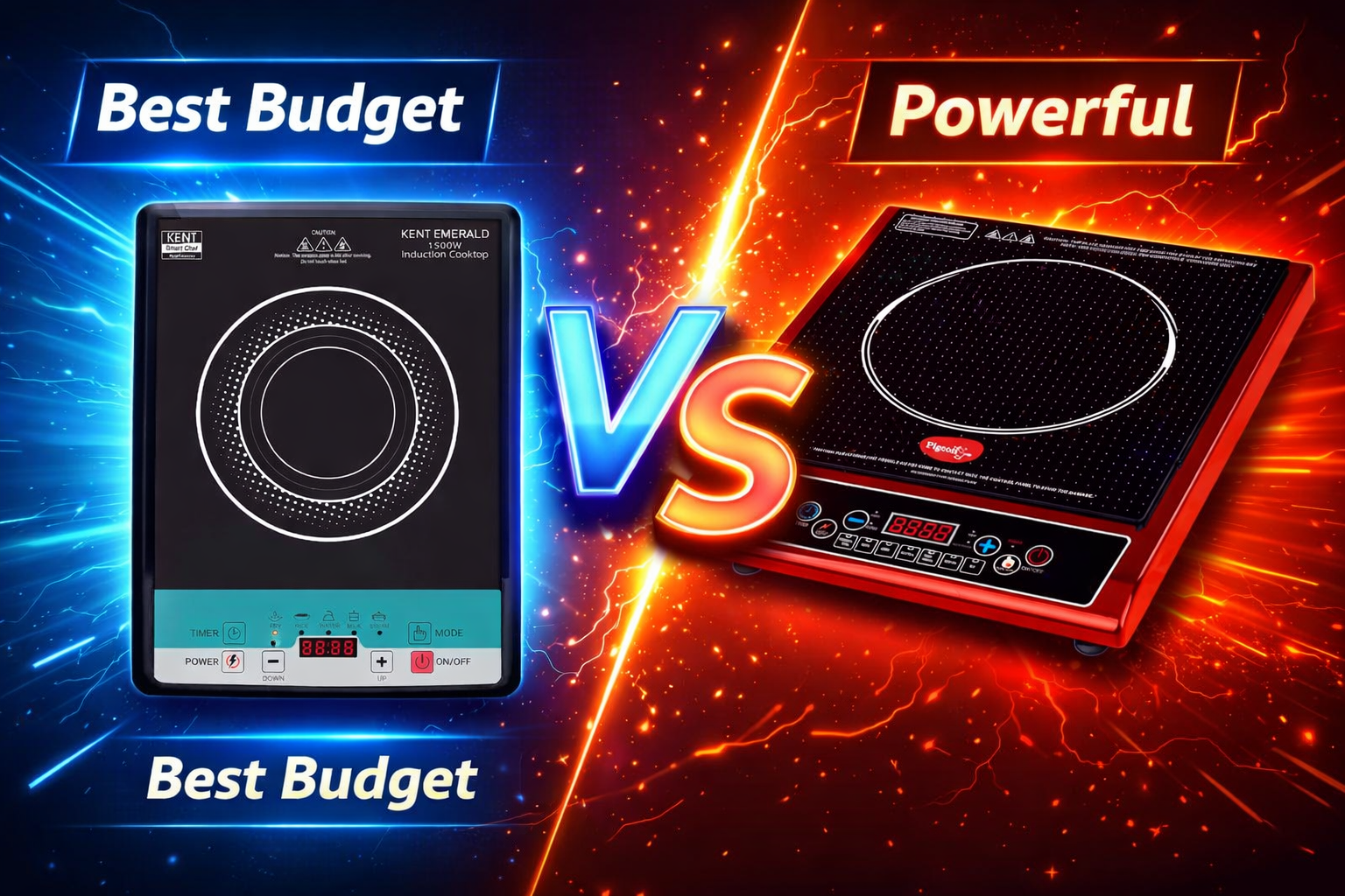 KENT Emerald 1500W vs Pigeon Egnite 1800W Induction