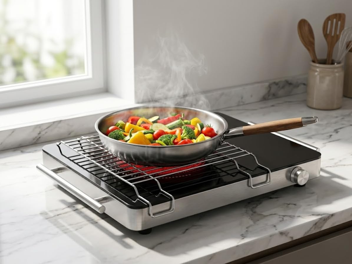 Fame Infrared Cooktop 2000W Electric Burner with Grill Rack