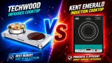 KENT Emerald Induction Cooktop 1500W vs Techwood Double Infrared Cooktop 1800W – Detailed Comparison & Buying Guide